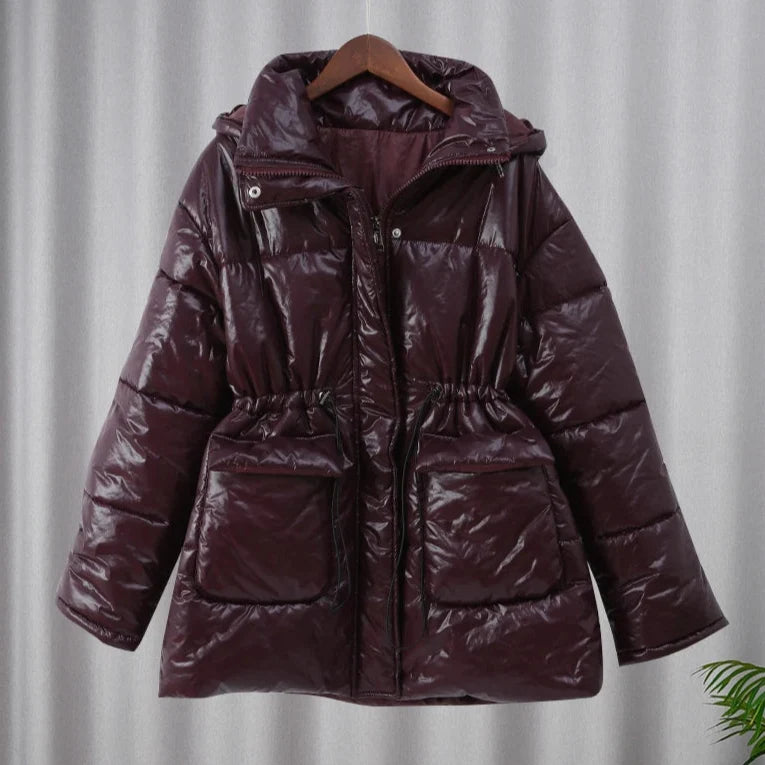 Chaqueta informal burdeos con cordones