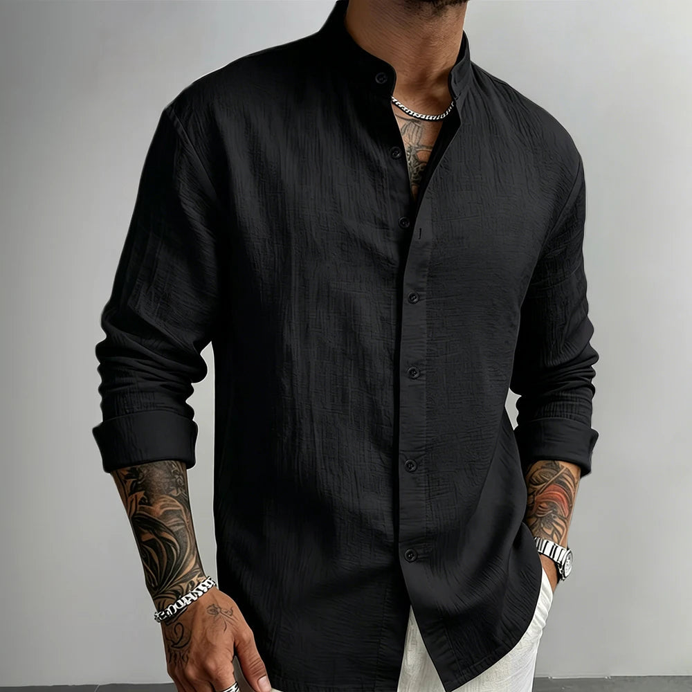 Camisa de lino con botones Agustín