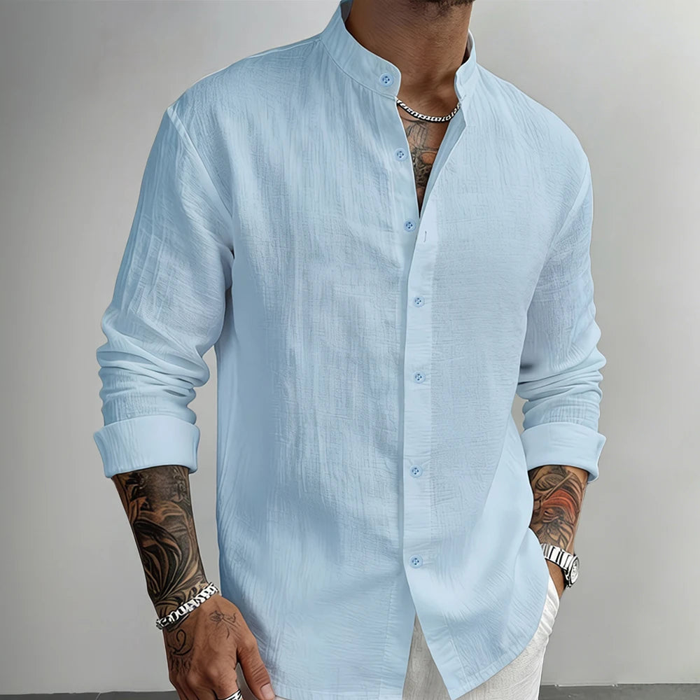 Camisa de lino con botones Agustín