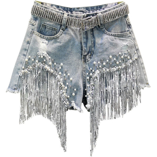 Shorts Vaqueros con Flecos Luisa