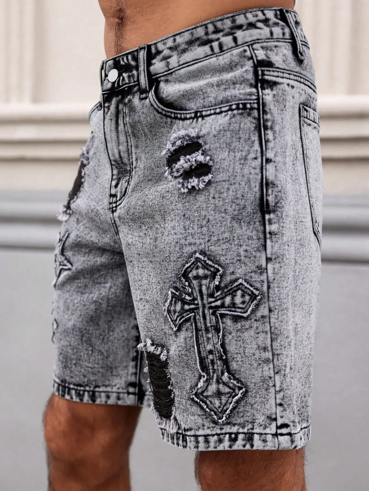 Shorts Vaqueros Wyatt de Lavado Oscuro