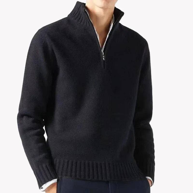 Theo, jersey de canalé con cuello alto