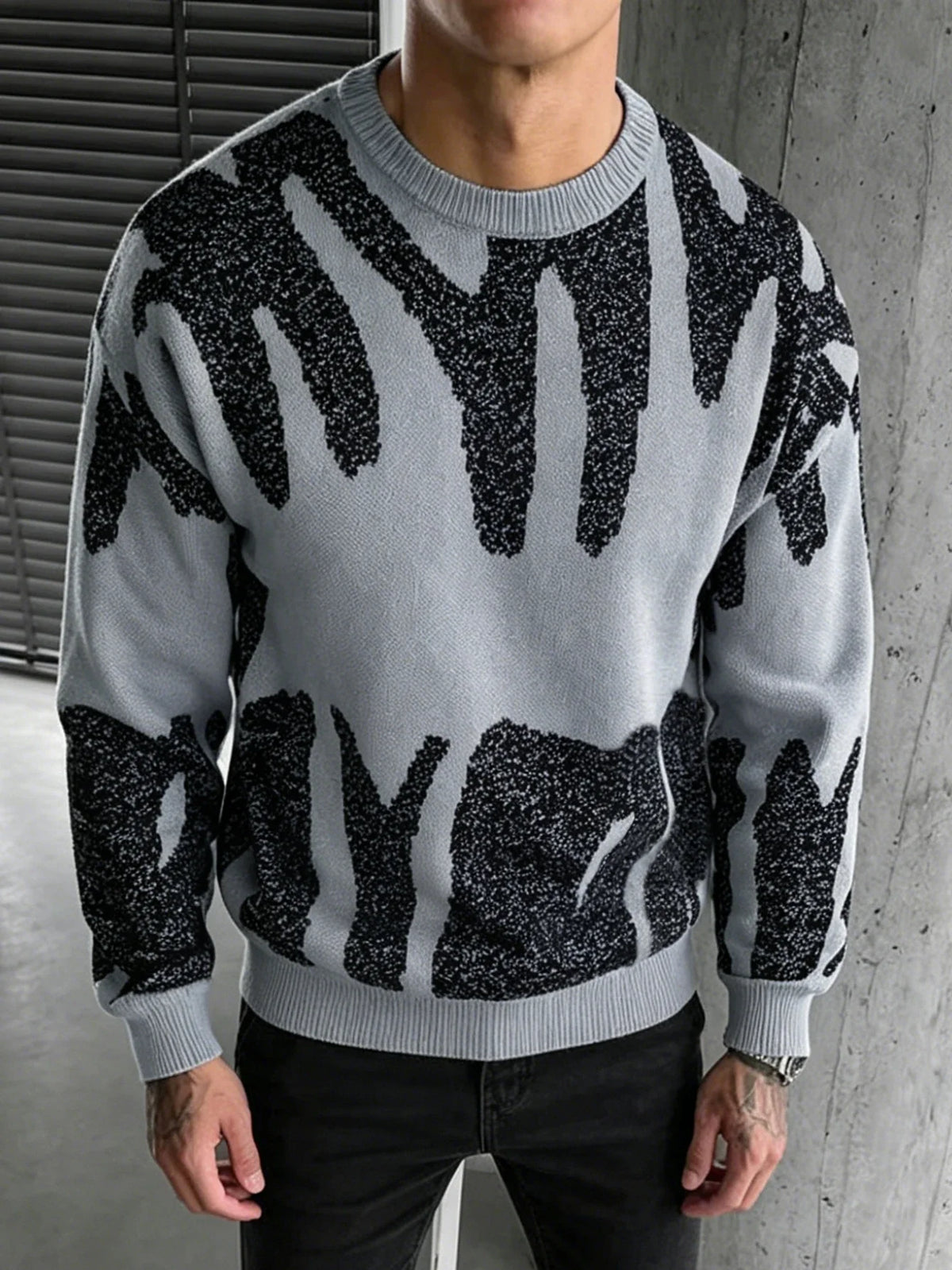 Milo, jersey de punto jacquard con diseño abstracto