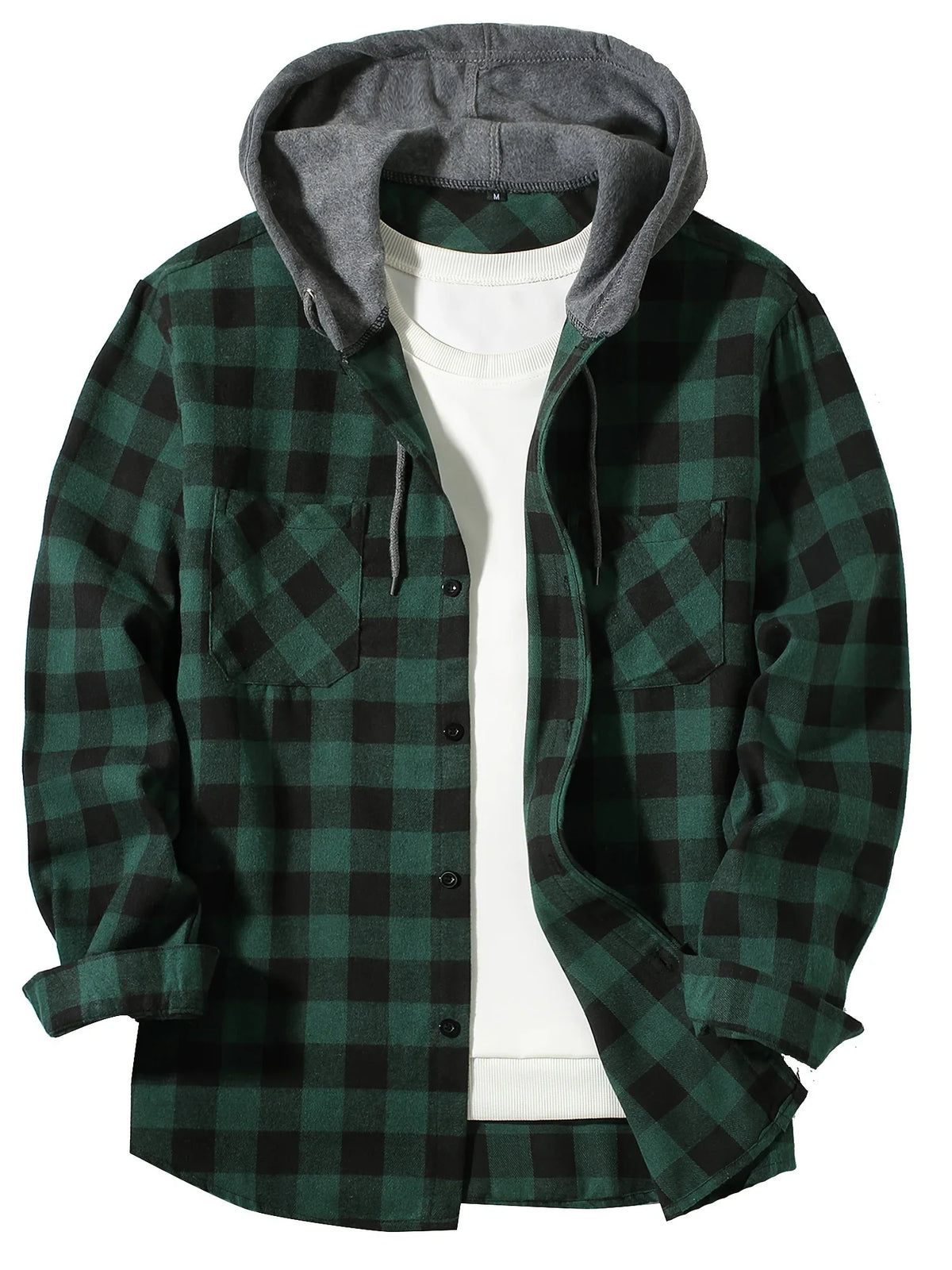 Cameron, sobrecamisa de cuadros con capucha