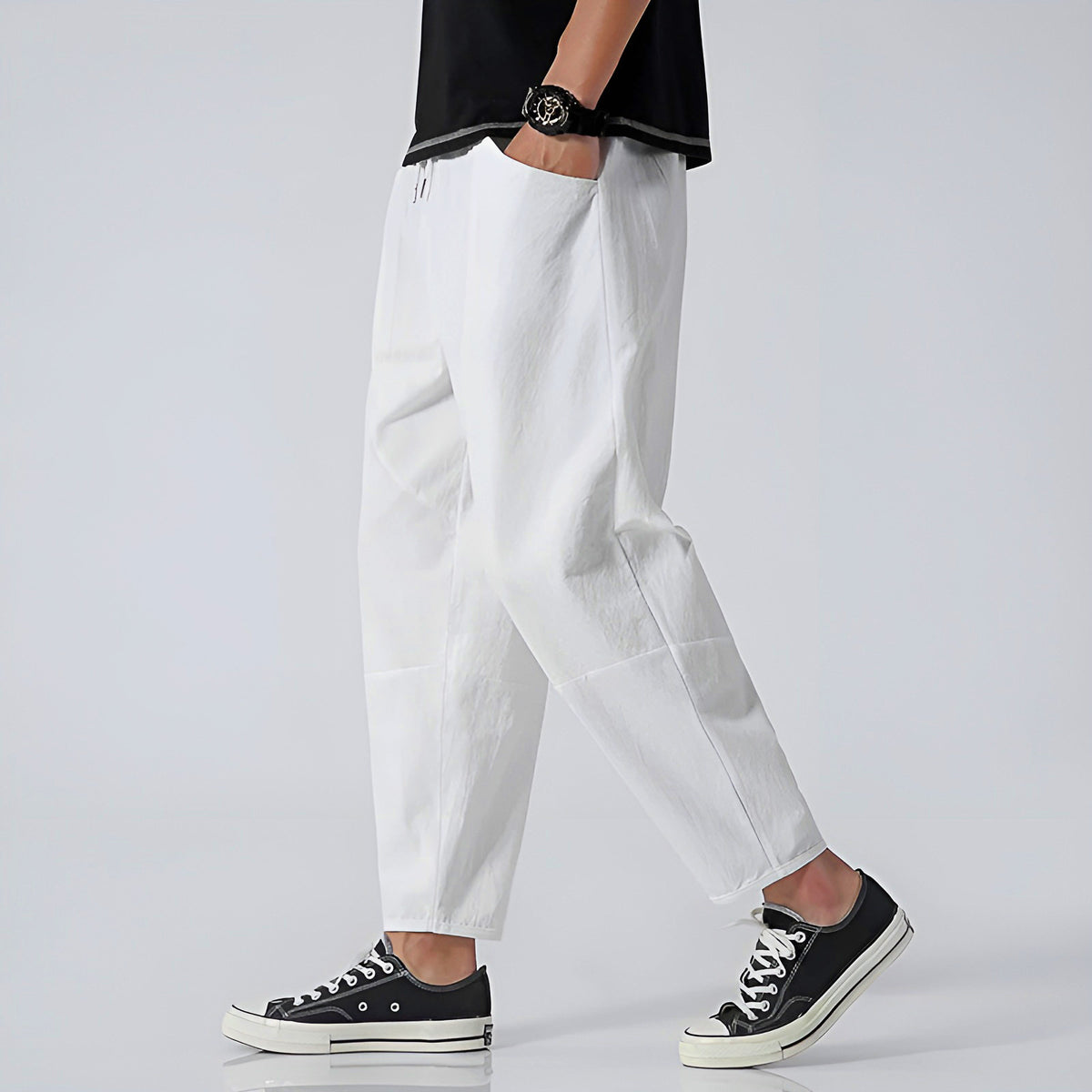 Paul, pantalones tobilleros de algodón