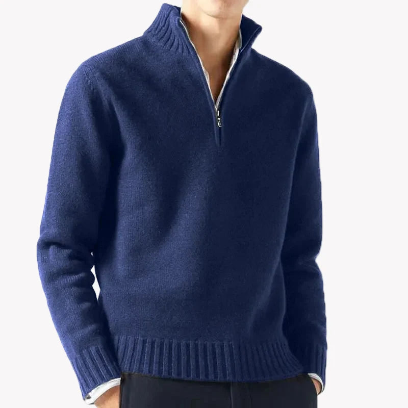 Theo, jersey de canalé con cuello alto