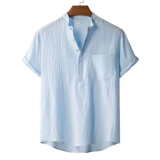 Camiseta Henley de Lino Kai