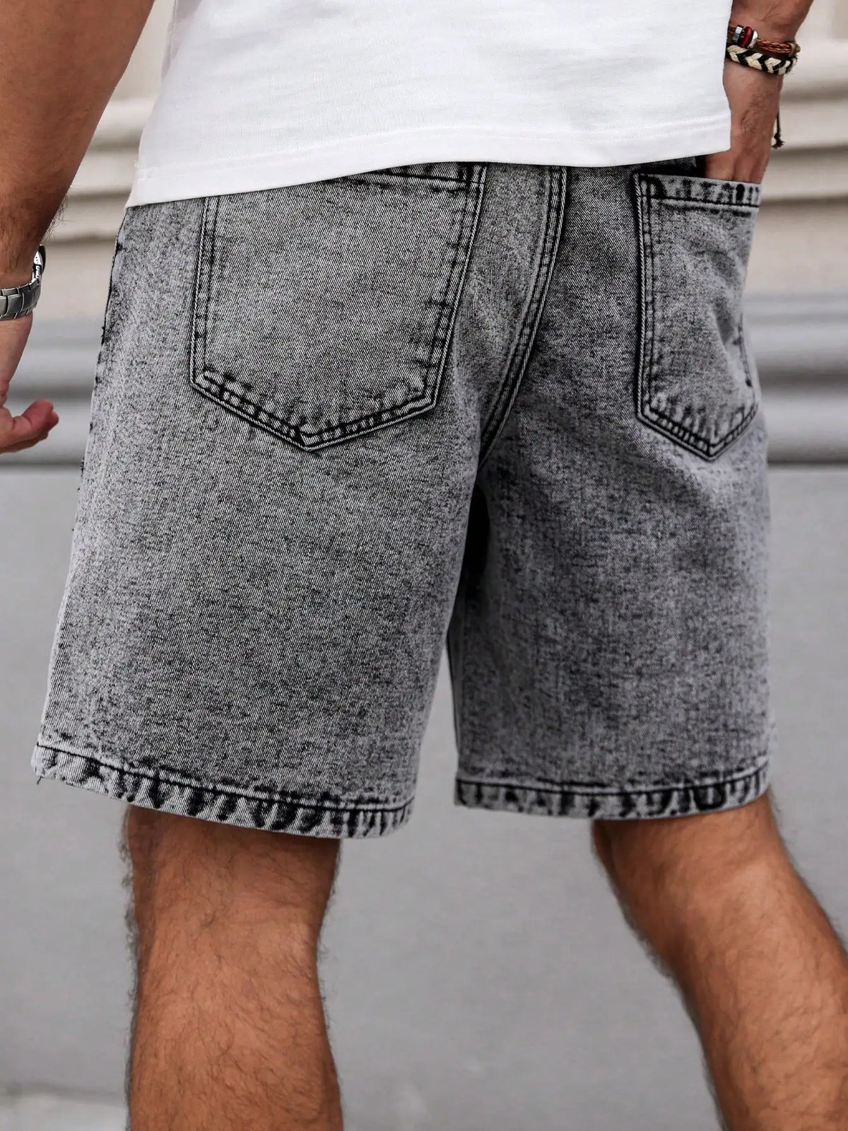 Shorts Vaqueros Wyatt de Lavado Oscuro