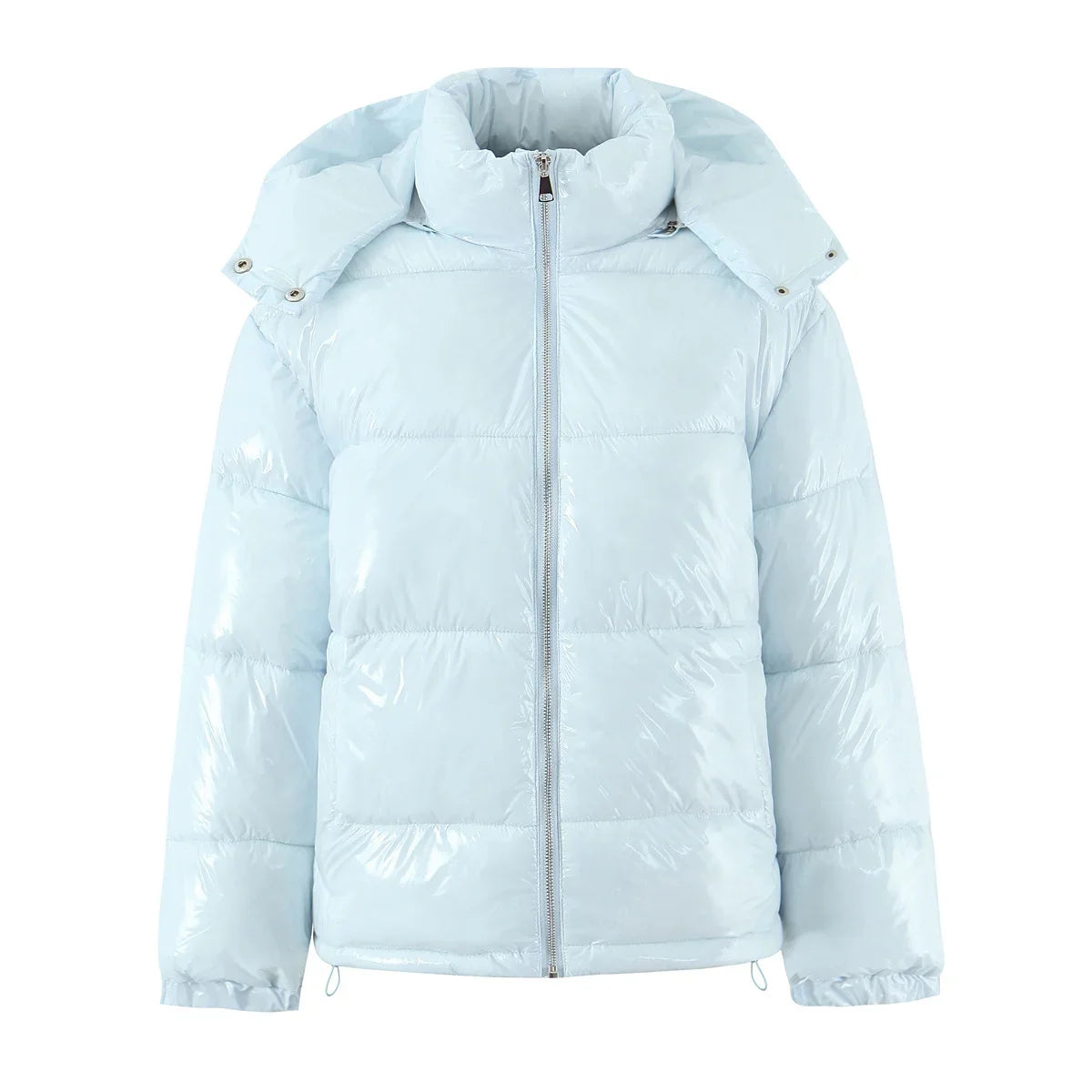 Virelle, parka brillante con capucha