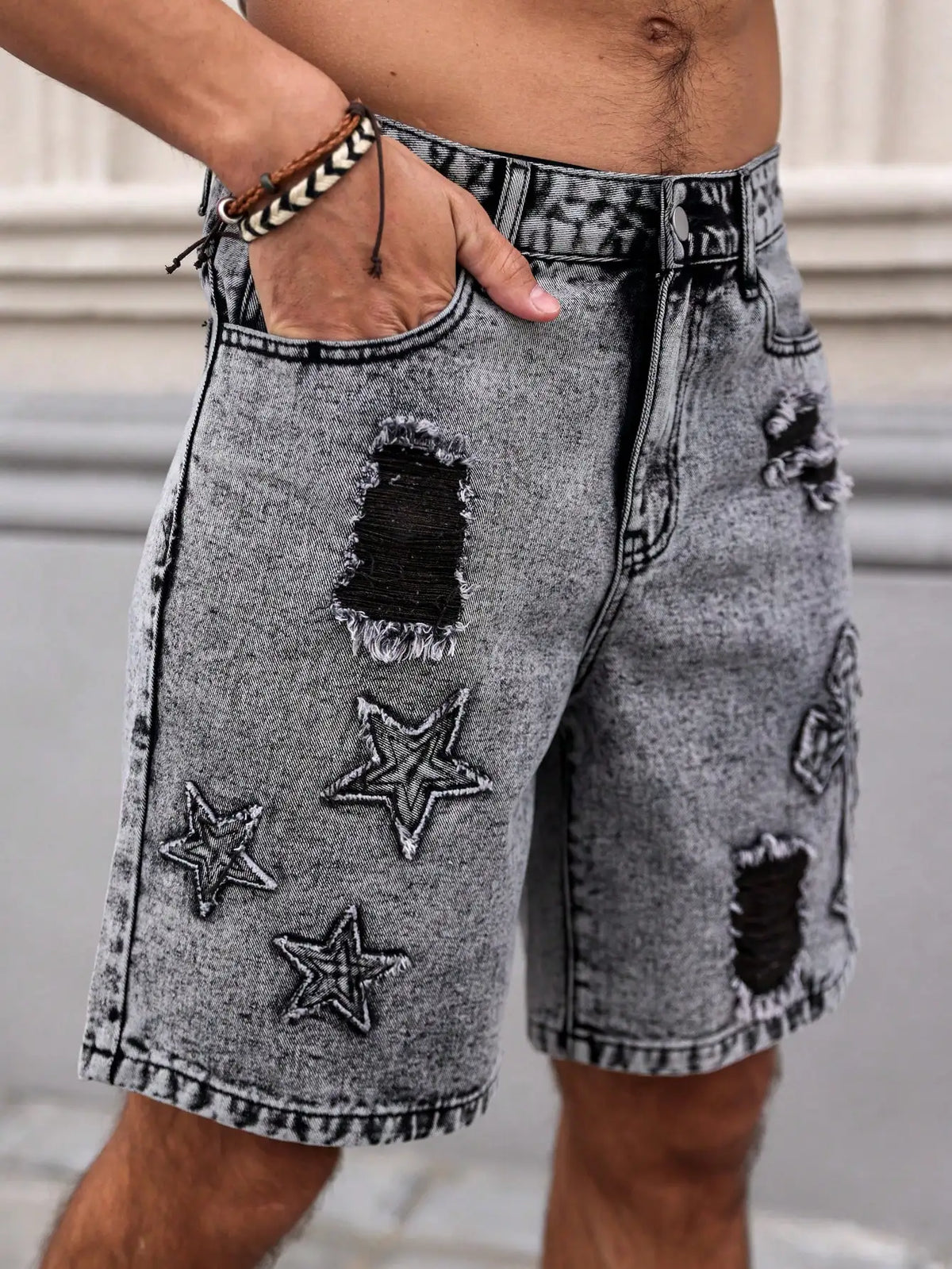 Shorts Vaqueros Wyatt de Lavado Oscuro