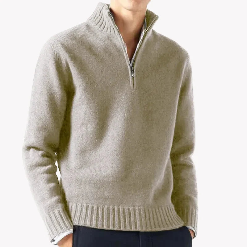 Theo, jersey de canalé con cuello alto