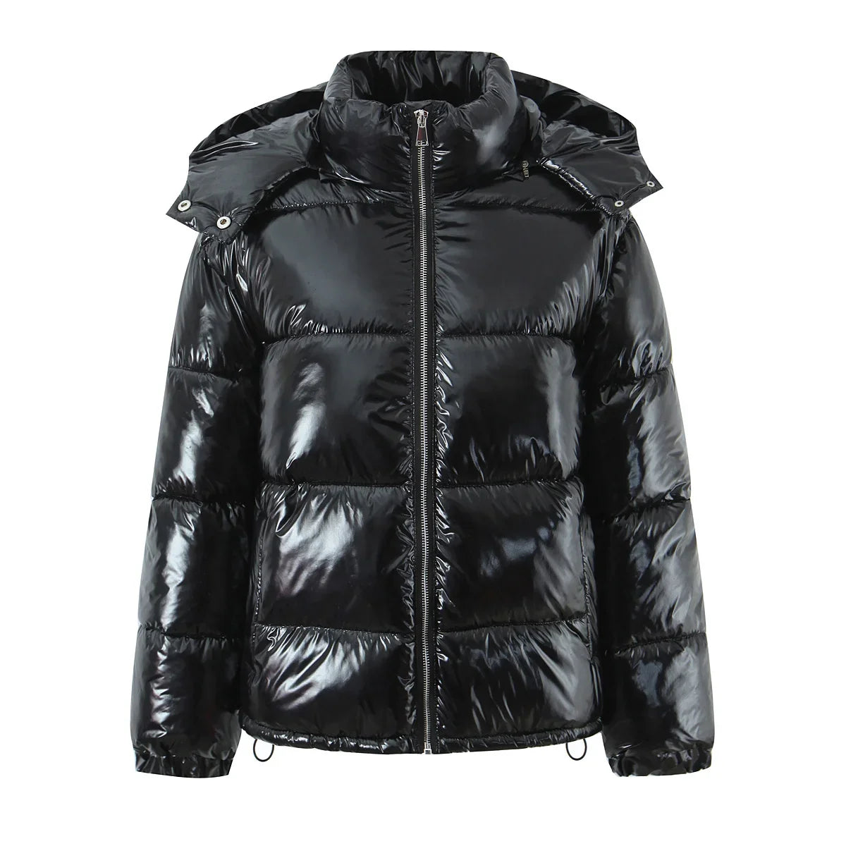 Virelle, parka brillante con capucha