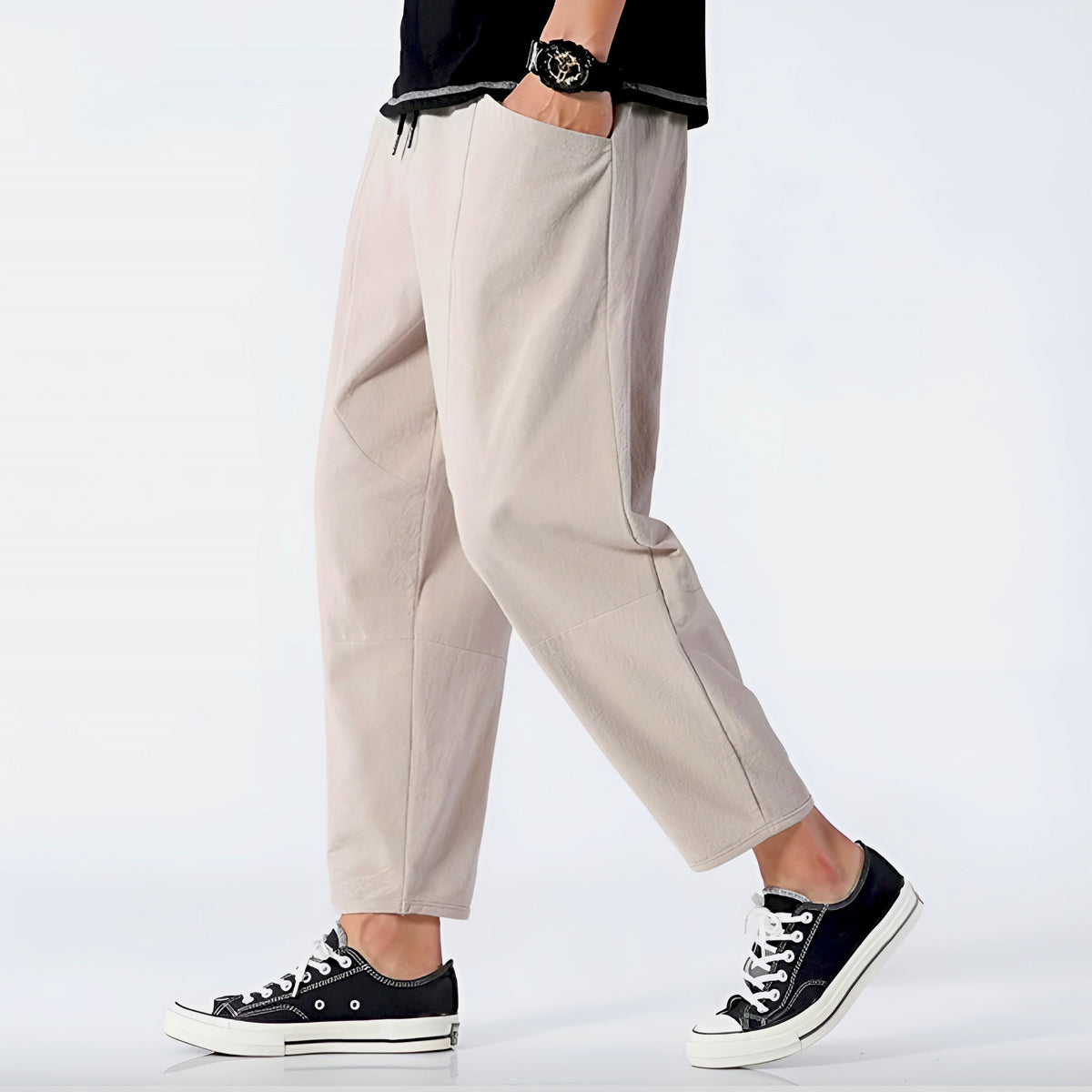 Paul, pantalones tobilleros de algodón