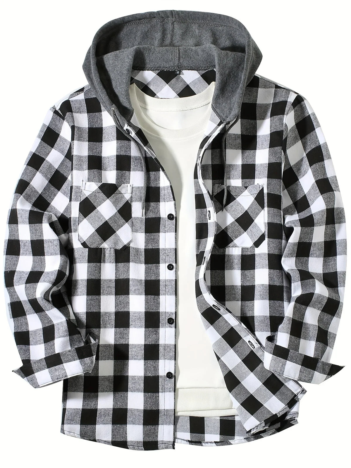 Cameron, sobrecamisa de cuadros con capucha