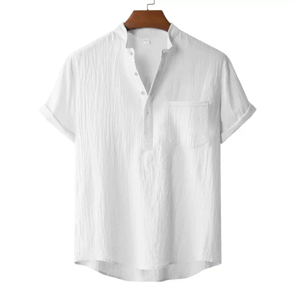 Camiseta Henley de Lino Kai
