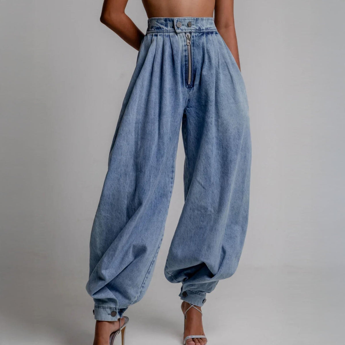 Pantalones Vaqueros Agnes de Pierna Globo