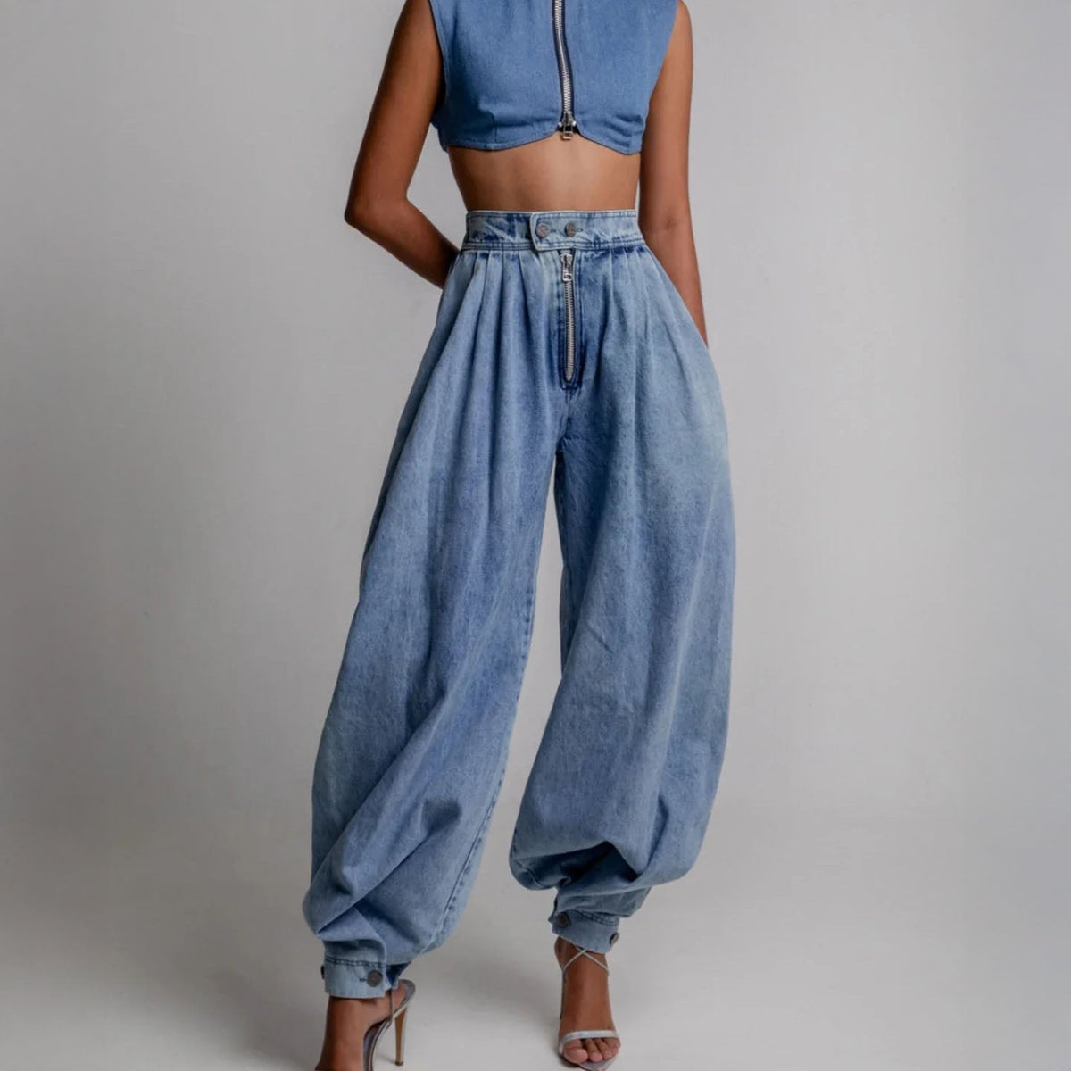 Pantalones Vaqueros Agnes de Pierna Globo
