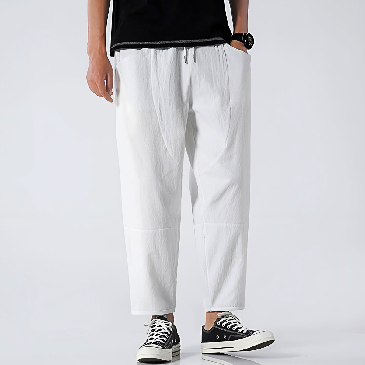 Paul, pantalones tobilleros de algodón